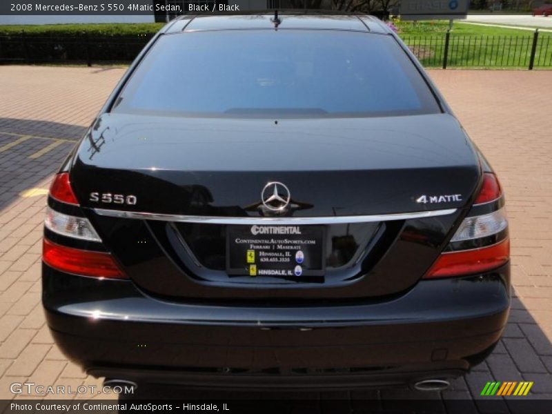 Black / Black 2008 Mercedes-Benz S 550 4Matic Sedan