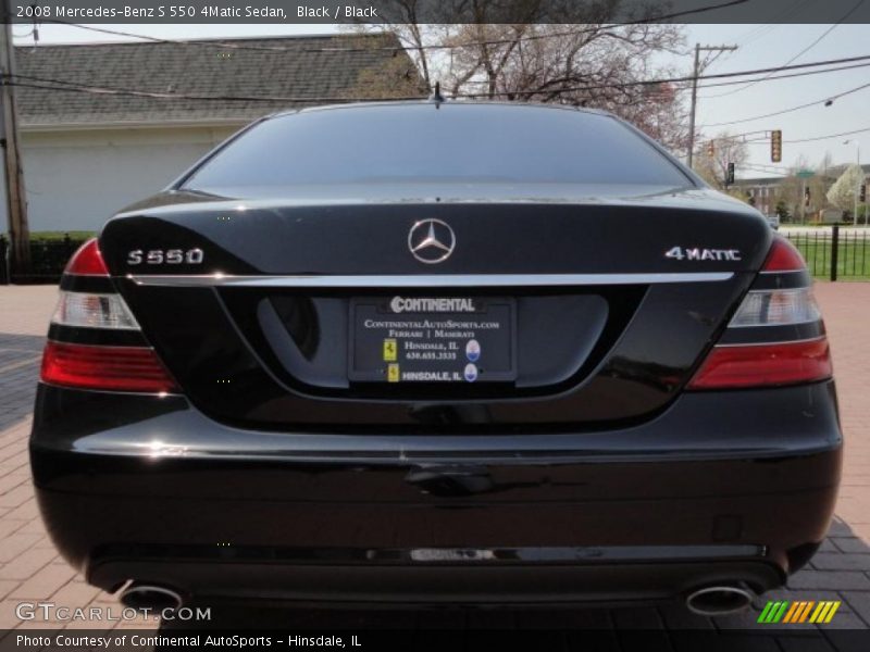 Black / Black 2008 Mercedes-Benz S 550 4Matic Sedan