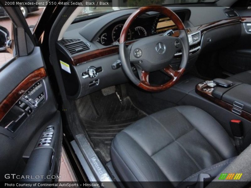 Black / Black 2008 Mercedes-Benz S 550 4Matic Sedan