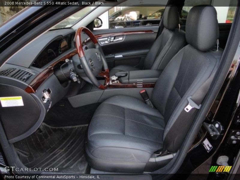 Black / Black 2008 Mercedes-Benz S 550 4Matic Sedan