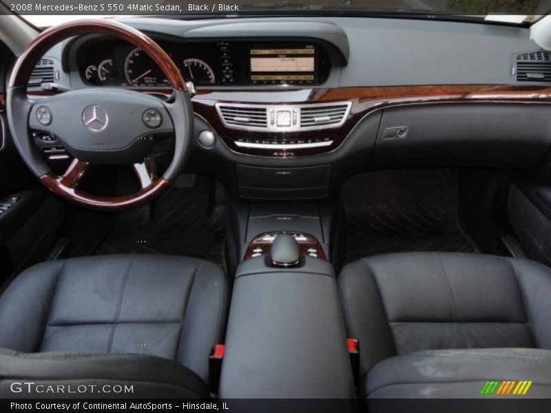 Black / Black 2008 Mercedes-Benz S 550 4Matic Sedan