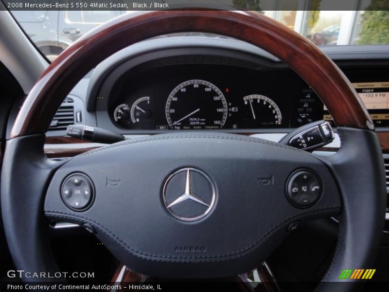 Black / Black 2008 Mercedes-Benz S 550 4Matic Sedan