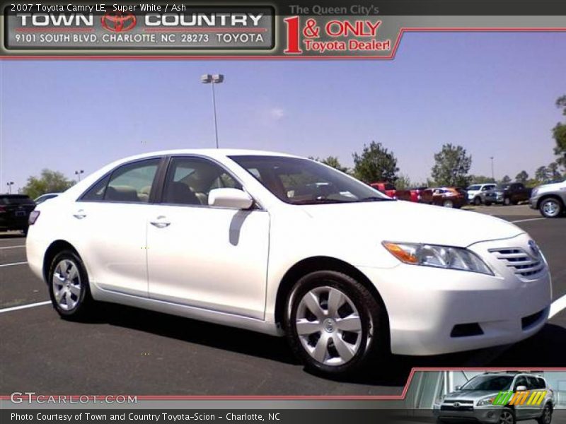 Super White / Ash 2007 Toyota Camry LE