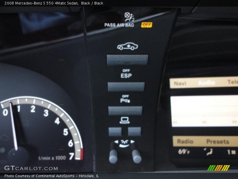 Black / Black 2008 Mercedes-Benz S 550 4Matic Sedan