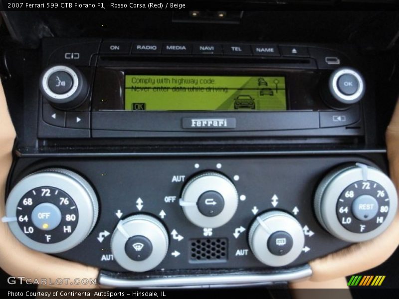 Controls of 2007 599 GTB Fiorano F1