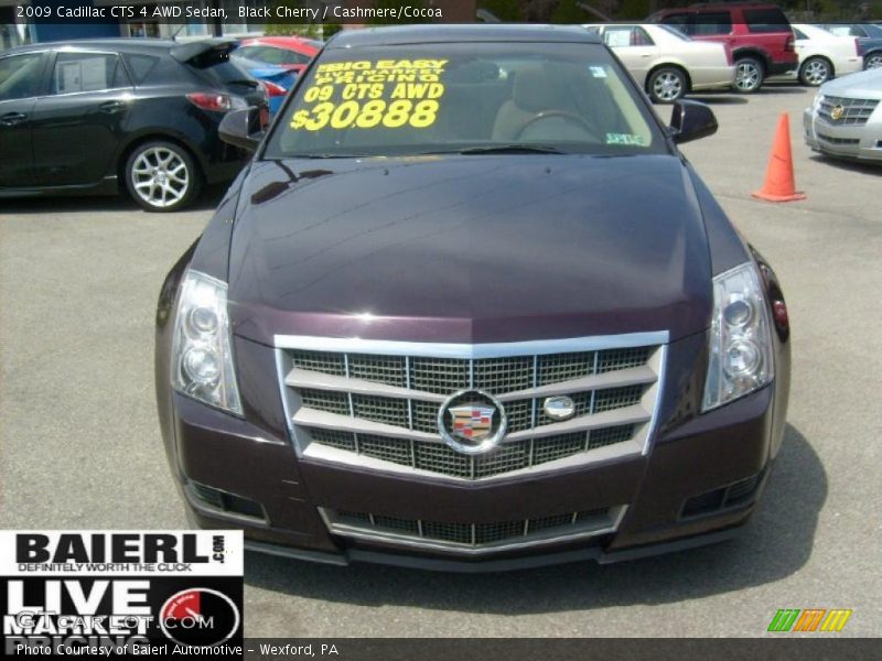 Black Cherry / Cashmere/Cocoa 2009 Cadillac CTS 4 AWD Sedan