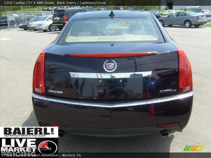 Black Cherry / Cashmere/Cocoa 2009 Cadillac CTS 4 AWD Sedan