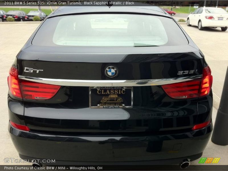 Black Sapphire Metallic / Black 2011 BMW 5 Series 535i xDrive Gran Turismo