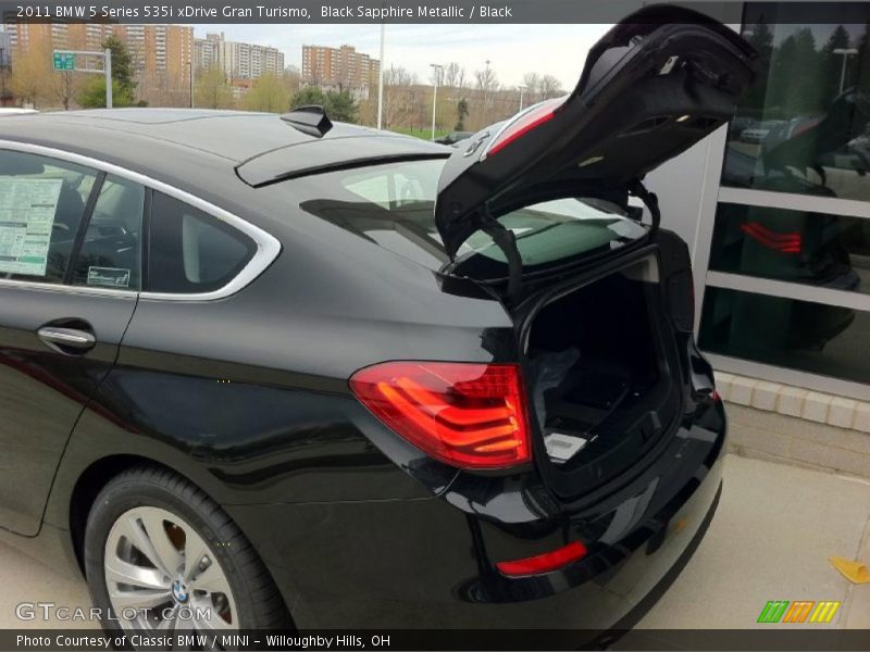 Black Sapphire Metallic / Black 2011 BMW 5 Series 535i xDrive Gran Turismo