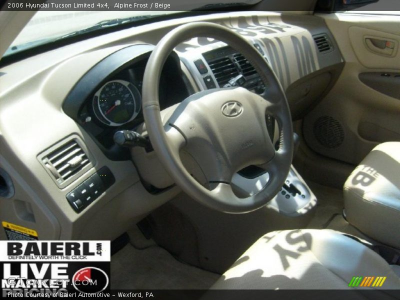 Alpine Frost / Beige 2006 Hyundai Tucson Limited 4x4