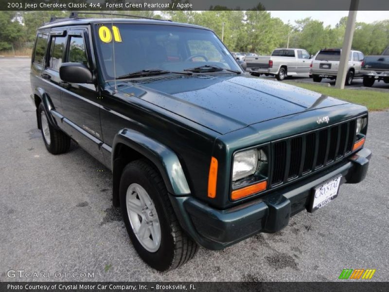 Forest Green Pearlcoat / Agate 2001 Jeep Cherokee Classic 4x4