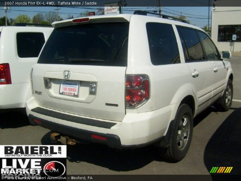 Taffeta White / Saddle 2007 Honda Pilot EX-L 4WD