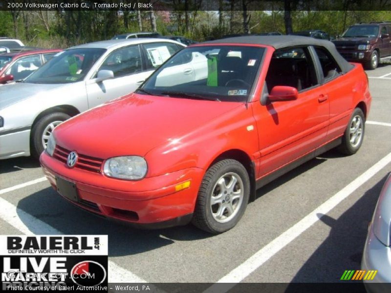 Tornado Red / Black 2000 Volkswagen Cabrio GL