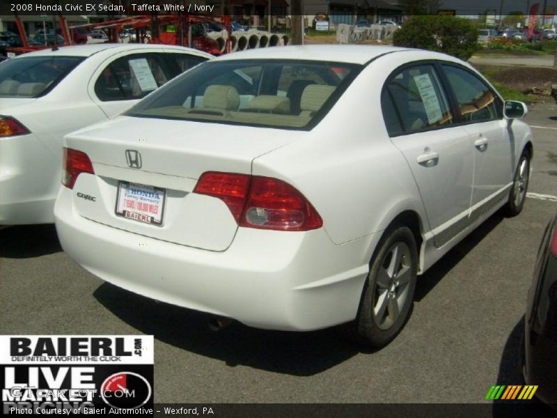 Taffeta White / Ivory 2008 Honda Civic EX Sedan