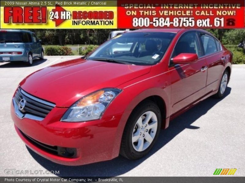 Red Brick Metallic / Charcoal 2009 Nissan Altima 2.5 SL