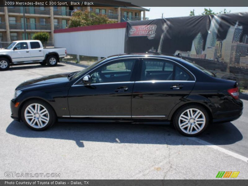 Black / Black 2009 Mercedes-Benz C 300 Sport