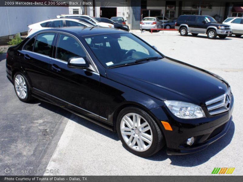 Black / Black 2009 Mercedes-Benz C 300 Sport