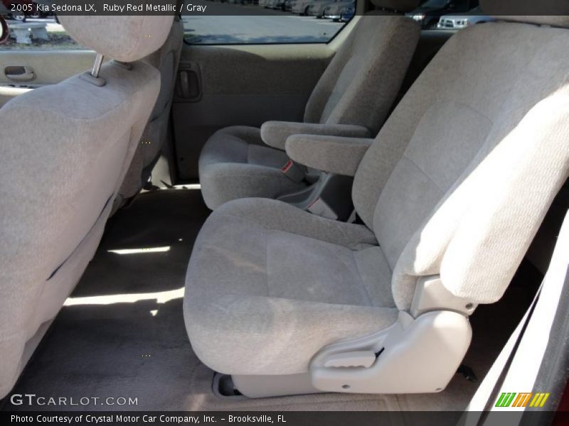 Ruby Red Metallic / Gray 2005 Kia Sedona LX