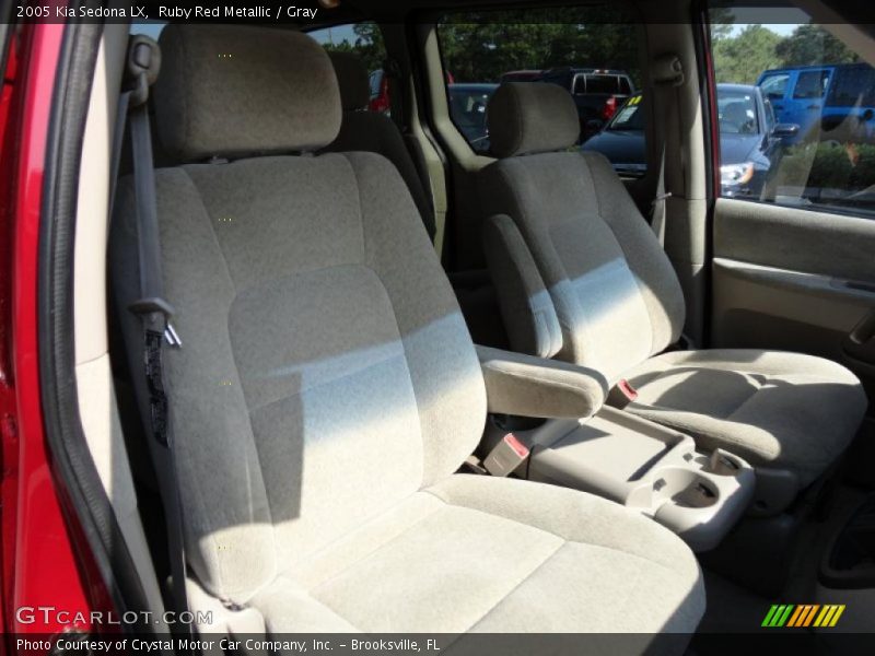 Ruby Red Metallic / Gray 2005 Kia Sedona LX