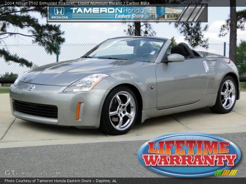Liquid Aluminum Metallic / Carbon Black 2004 Nissan 350Z Enthusiast Roadster