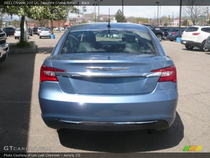 Sapphire Crystal Metallic / Black 2011 Chrysler 200 LX