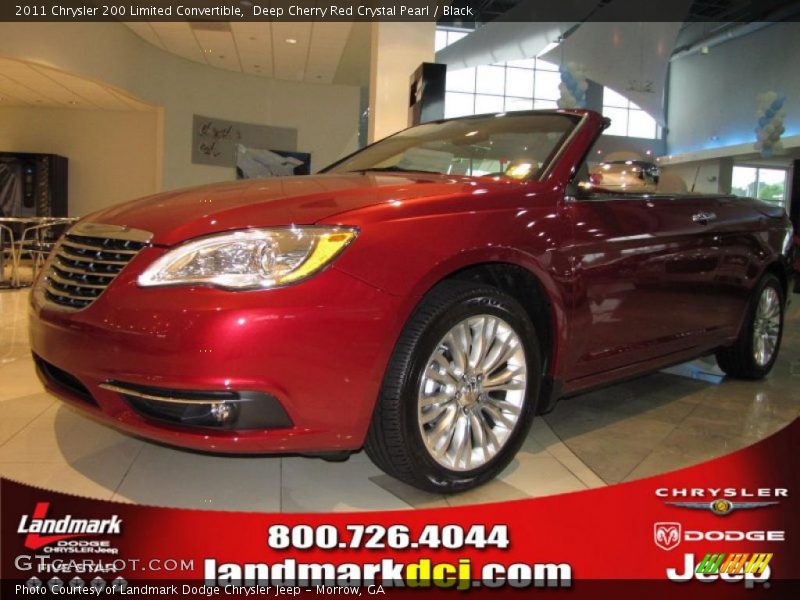 Deep Cherry Red Crystal Pearl / Black 2011 Chrysler 200 Limited Convertible