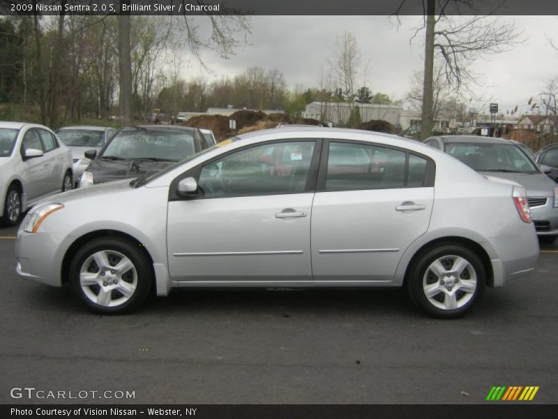 Brilliant Silver / Charcoal 2009 Nissan Sentra 2.0 S