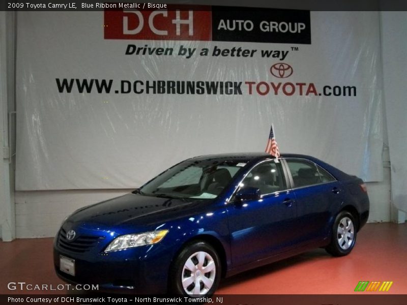 Blue Ribbon Metallic / Bisque 2009 Toyota Camry LE