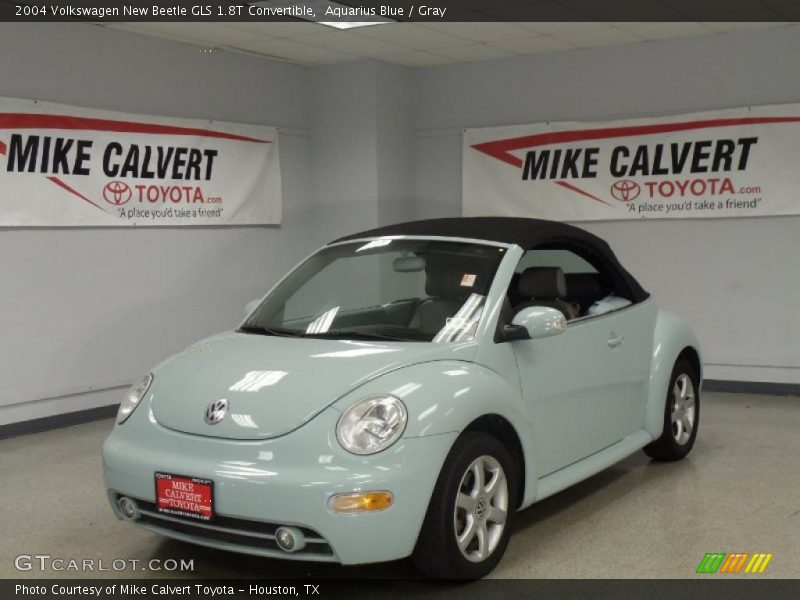 Aquarius Blue / Gray 2004 Volkswagen New Beetle GLS 1.8T Convertible