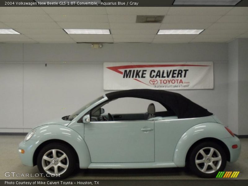 Aquarius Blue / Gray 2004 Volkswagen New Beetle GLS 1.8T Convertible