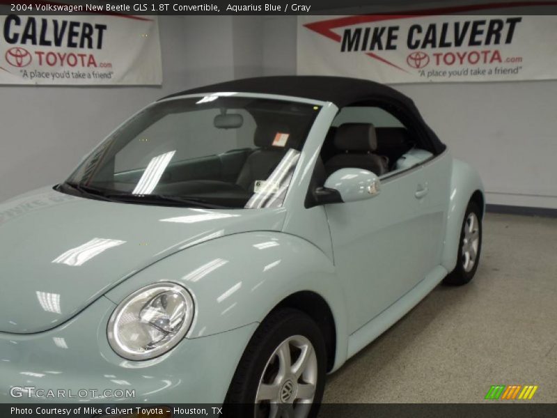 Aquarius Blue / Gray 2004 Volkswagen New Beetle GLS 1.8T Convertible