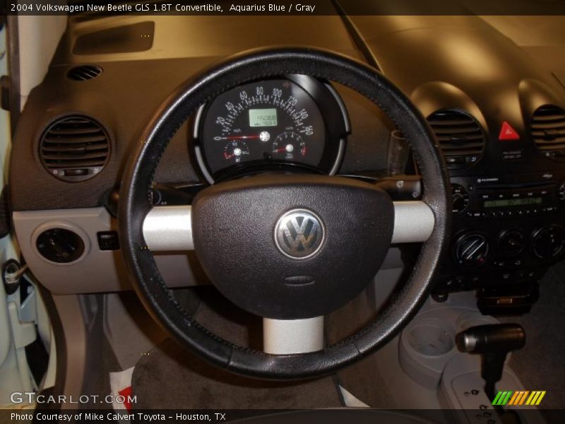 Aquarius Blue / Gray 2004 Volkswagen New Beetle GLS 1.8T Convertible