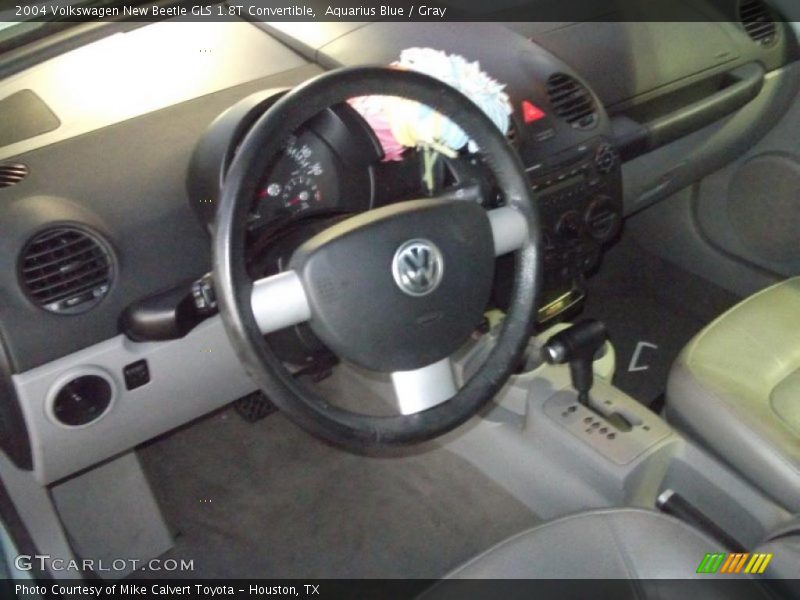 Aquarius Blue / Gray 2004 Volkswagen New Beetle GLS 1.8T Convertible