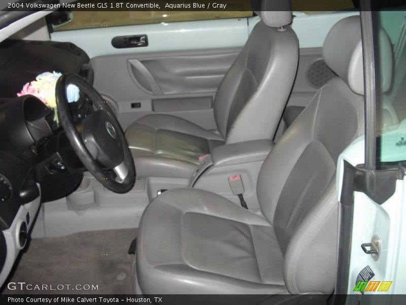 Aquarius Blue / Gray 2004 Volkswagen New Beetle GLS 1.8T Convertible