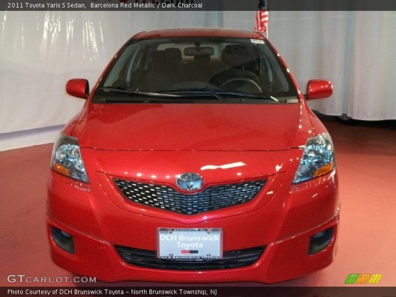 Barcelona Red Metallic / Dark Charcoal 2011 Toyota Yaris S Sedan