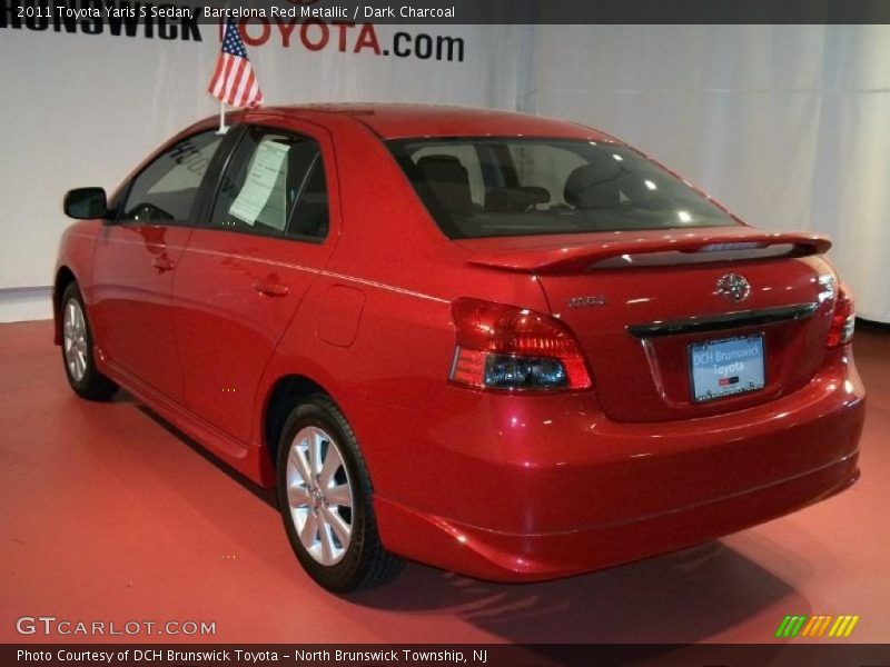 Barcelona Red Metallic / Dark Charcoal 2011 Toyota Yaris S Sedan