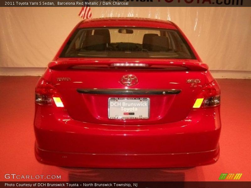 Barcelona Red Metallic / Dark Charcoal 2011 Toyota Yaris S Sedan