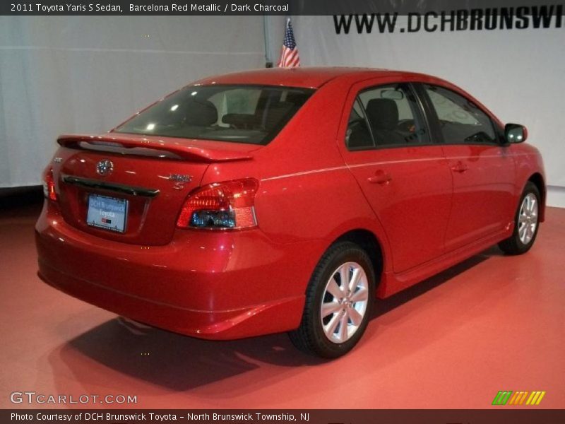Barcelona Red Metallic / Dark Charcoal 2011 Toyota Yaris S Sedan