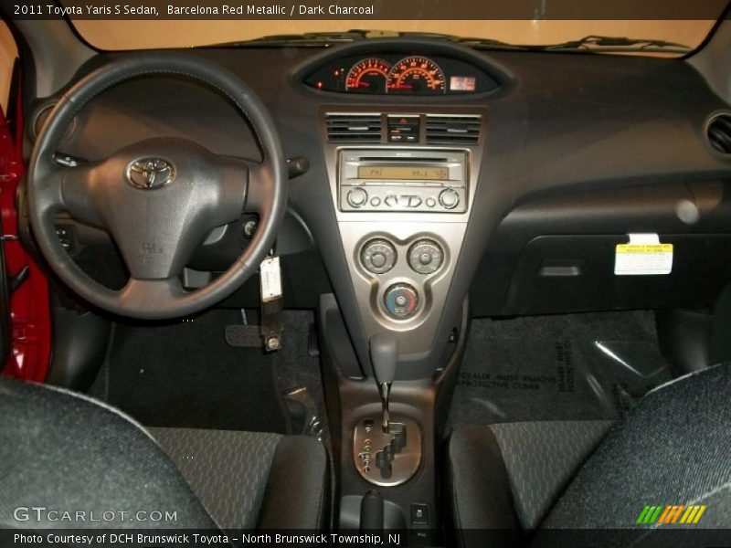 Barcelona Red Metallic / Dark Charcoal 2011 Toyota Yaris S Sedan
