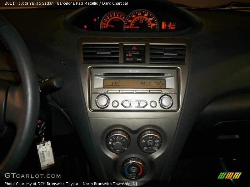 Barcelona Red Metallic / Dark Charcoal 2011 Toyota Yaris S Sedan