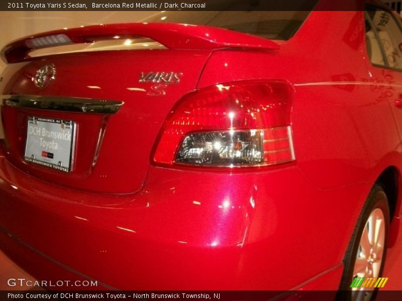 Barcelona Red Metallic / Dark Charcoal 2011 Toyota Yaris S Sedan