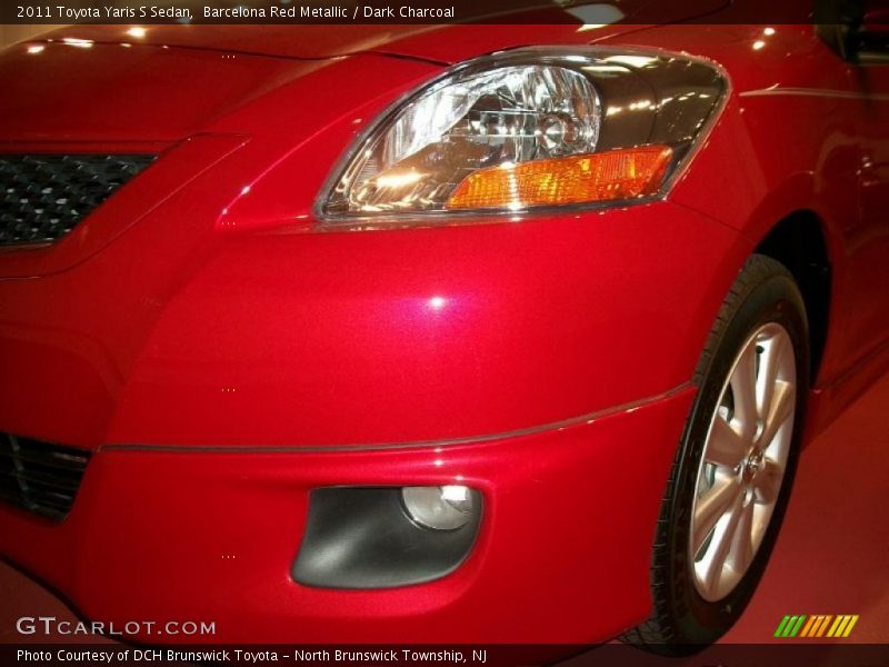 Barcelona Red Metallic / Dark Charcoal 2011 Toyota Yaris S Sedan