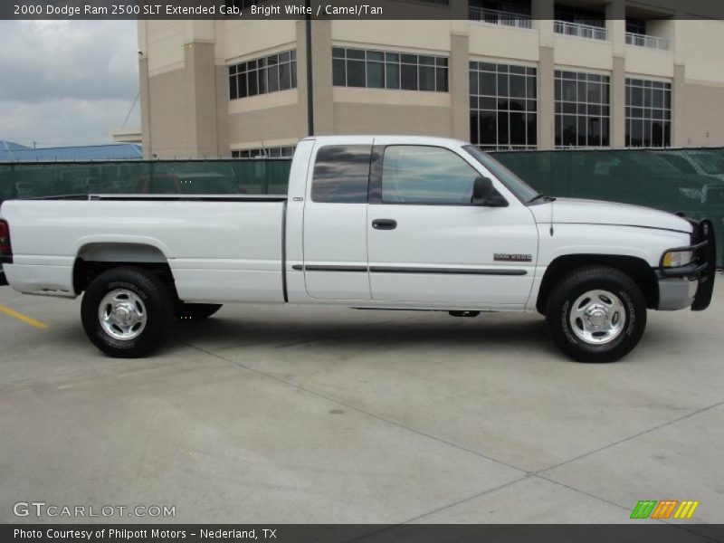 Bright White / Camel/Tan 2000 Dodge Ram 2500 SLT Extended Cab