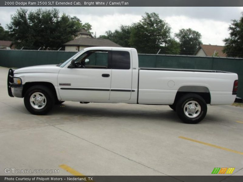 Bright White / Camel/Tan 2000 Dodge Ram 2500 SLT Extended Cab