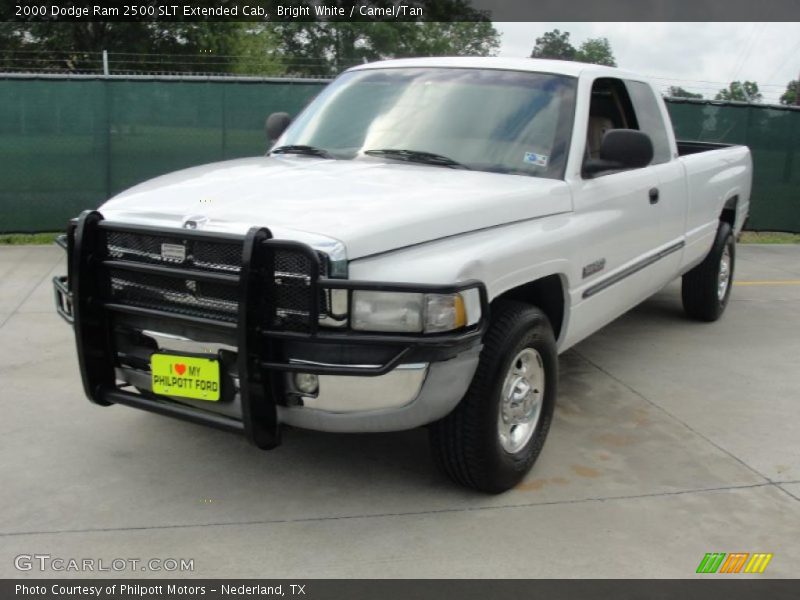 Bright White / Camel/Tan 2000 Dodge Ram 2500 SLT Extended Cab