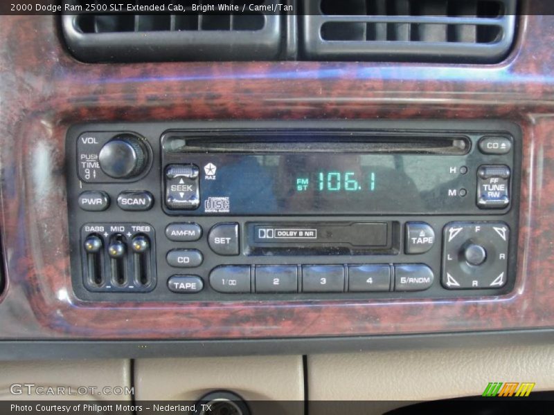 Bright White / Camel/Tan 2000 Dodge Ram 2500 SLT Extended Cab