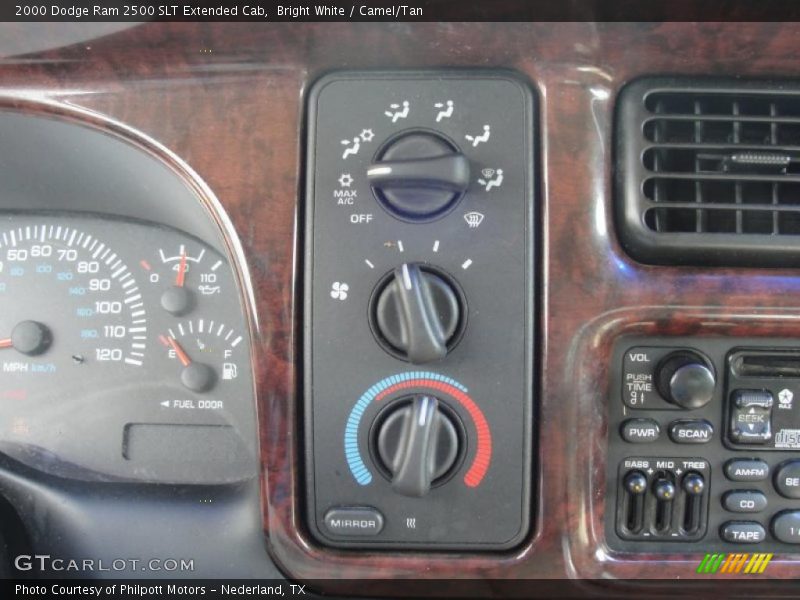 Bright White / Camel/Tan 2000 Dodge Ram 2500 SLT Extended Cab