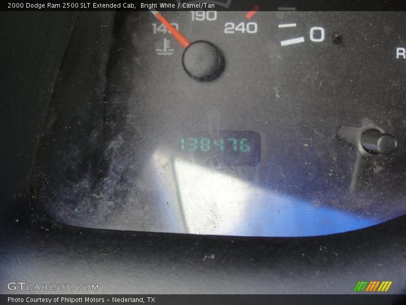 Bright White / Camel/Tan 2000 Dodge Ram 2500 SLT Extended Cab