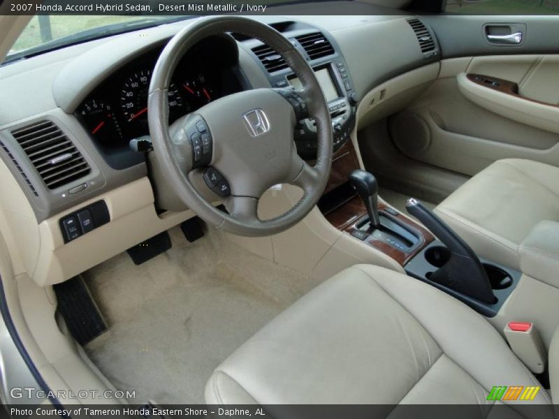  2007 Accord Hybrid Sedan Ivory Interior
