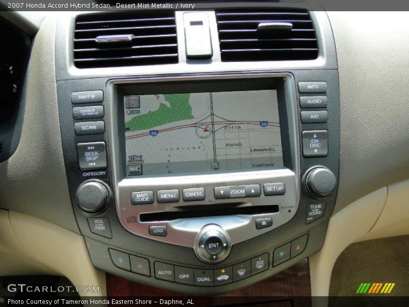 Navigation of 2007 Accord Hybrid Sedan